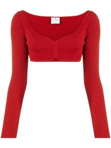 Courrèges haut crop en maille - Rouge