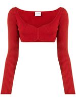 Courrèges haut crop en maille - Rouge