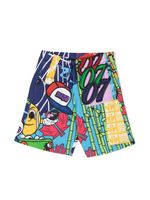 DSQUARED2 KIDS short à imprimé graphique - Bleu