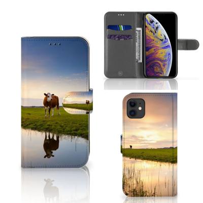 Apple iPhone 11 | Telefoonhoesje | Met pasjeshouder | Koe