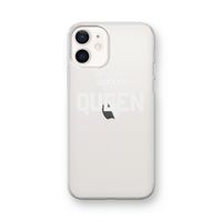 Queen zwart: iPhone 12 mini Transparant Hoesje