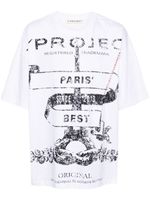 Y/Project t-shirt en coton à logo imprimé - Blanc