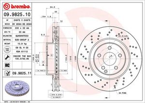 Remschijf BREMBO, Remschijftype: Geperforeerd / Geventileerd, u.a. für Mercedes-Benz