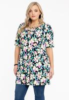 Yoek Tunic wide bottom strings OPAL | Zwart | Maat 58/60