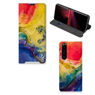 Bookcase Sony Xperia 1 III Watercolor Dark Bookcase Sony Xperia 1 III Watercolor Dark
