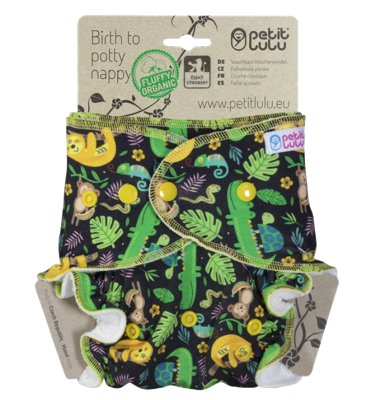 Petit Lulu Maxi nachtluier Fluffy Organic - Regenwoud