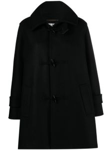 Saint Laurent duffle-coat en laine à coupe courte - Noir