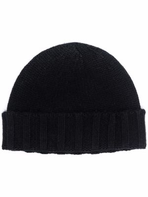 Drumohr bonnet nervuré en cachemire - Noir