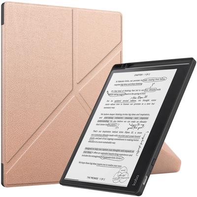 Lunso Kobo Elipsa 2E hoes (10 inch) - Origami sleepcover - Rose Goud