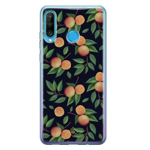 Huawei P30 Lite siliconen hoesje - Orange lemonade