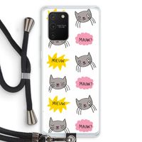 Meow: Samsung Galaxy S10 Lite Transparant Hoesje met koord