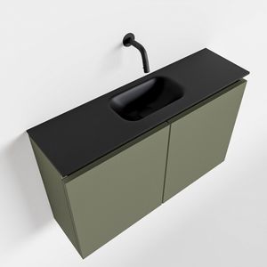 MONDIAZ TURE 80cm toiletmeubel army. EDEN wastafel urban midden geen kraangat