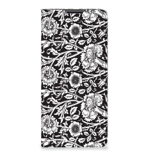 Motorola Edge 30 Pro Smart Cover Black Flowers