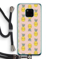 Ananas: Huawei Mate 20 Pro Transparant Hoesje met koord