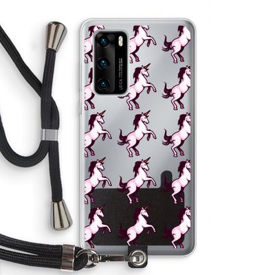 Musketon Unicorn: Huawei P40 Transparant Hoesje met koord