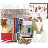 Creativ Company Kerst decoratie set, diverse kleuren, 1 set Creativ Company Kerst decoratie set, diverse kleuren, 1 set