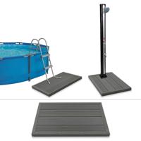 VidaXL Vloerelement voor solardouche of zwembadladder hkc
