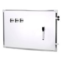 Magnetisch whiteboard/memobord met marker/ophanghaak magneten - 60 x 40 cm - thumbnail