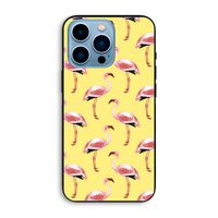 Flamingo's geel: iPhone 13 Pro Max Biologisch afbreekbaar hoesje
