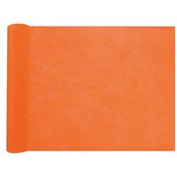 Santex Tafelloper op rol - polyester - oranje - 30 cm x 10 m - Feesttafelkleden
