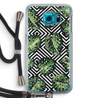 Geometrische jungle: Samsung Galaxy S6 Transparant Hoesje met koord