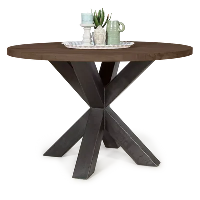 Eettafel (140cm - rond) Solaris - Lava/Lei Eettafel (140cm - rond) Solaris - Lava/Lei