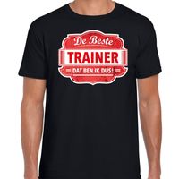 Cadeau t-shirt voor de beste trainer zwart voor heren - thumbnail
