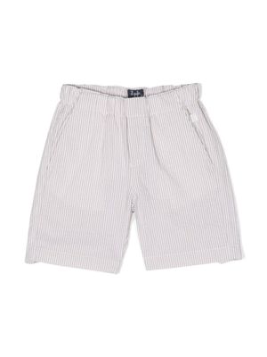 Il Gufo short en coton à rayures - Tons neutres