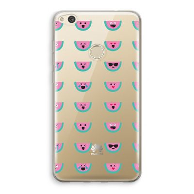 Smiley watermeloenprint: Huawei Ascend P8 Lite (2017) Transparant Hoesje