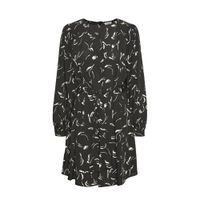 VERO MODA CURVE A-lijn jurk VMODEA NELLIE van gerecycled polyester zwart/wit - thumbnail
