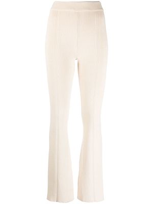 AERON pantalon nervuré à coupe évasée - Tons neutres