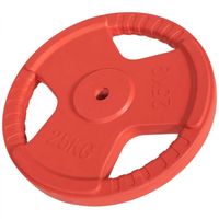Gorilla Sports Gewicht- Halterschijf - 25 kg - Gripper Gietijzer rubber coating - thumbnail
