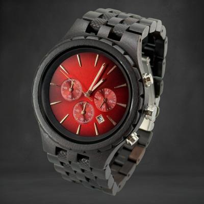 TimberWood NightForce™ - Chronograaf Herenhorloge van Massief Ebbenhout