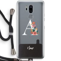 Pink Bouquet: LG G7 Thinq Transparant Hoesje met koord