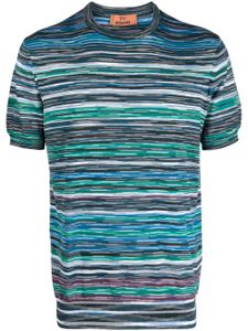 Missoni t-shirt en coton à rayures - Bleu