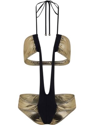 Dolce & Gabbana maillot de bain à col v profond - Noir
