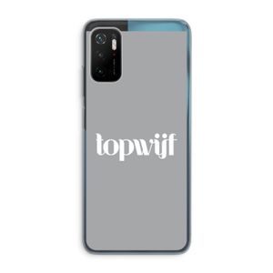 Topwijf Grijs Wit: Xiaomi Poco M3 Pro 5G Transparant Hoesje
