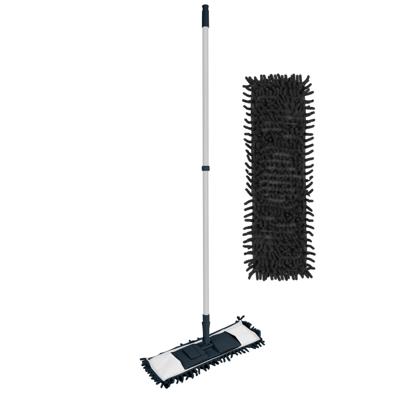 Vloerwisser microvezel systeem - grote noppen - vloertrekker - blauw - met 1 extra dweil