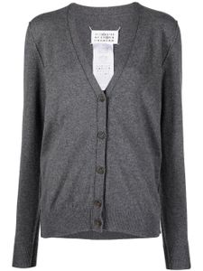 Maison Margiela cardigan en cachemire à col v - Gris