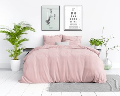 Dreamhouse - Stone Washed dekbedovertrek 100% Katoen - Roze - 200 x 220 Dreamhouse - Stone Washed dekbedovertrek 100% Katoen - Roze - 200 x 220