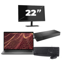 Dell Latitude 7430 - Intel Core i7-12e Generatie - 14 inch - 16GB RAM - 256GB SSD - Windows 11 Home + 1x 22 inch Monitor
