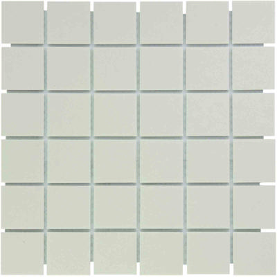 The Mosaic Factory London Mozaiek Tegel Vierkant - Wit Porselein Ongeglazuurd, R11 309x309 mm