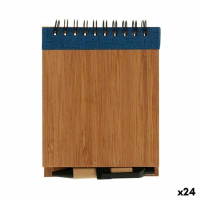 Spiraalnotitieblok met Pen Bamboe 1 x 10 x 13 cm (24 Stuks)