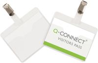 Q-CONNECT badge met clip 90 x 60 mm, doos van 25 stuks