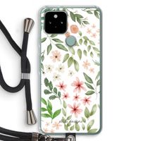 Botanical sweet flower heaven: Pixel 5 Transparant Hoesje met koord