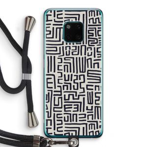 Moroccan Print: Huawei Mate 20 Pro Transparant Hoesje met koord