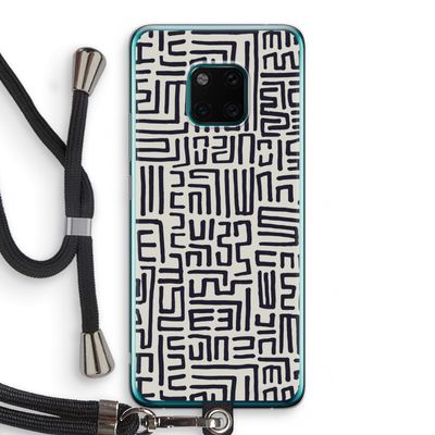 Moroccan Print: Huawei Mate 20 Pro Transparant Hoesje met koord
