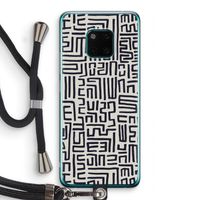 Moroccan Print: Huawei Mate 20 Pro Transparant Hoesje met koord