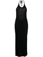 GANNI robe mi-longue àdos-nu - Noir