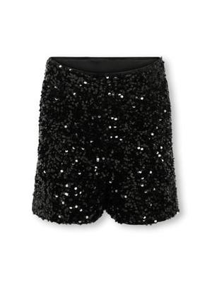 Kids ONLY winter shorts meisjes - zwart - KogConfidence - regular fit, pailletten